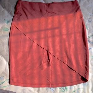 Forever 21 Skirt Red Nude color w/V-Cut high waist